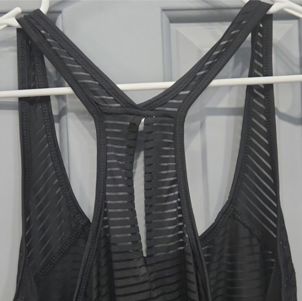 NWOT Bally Black Mesh Tank Top